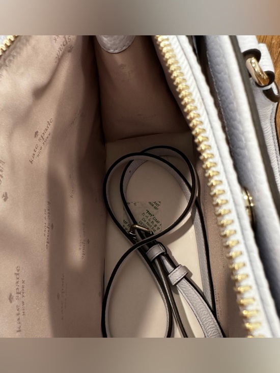 Kate Spade Southport Avenue Hanna Crossbody Purple Lilac  kate spade  really light lavenderPebbled Leather Satchel with Gold Hardware